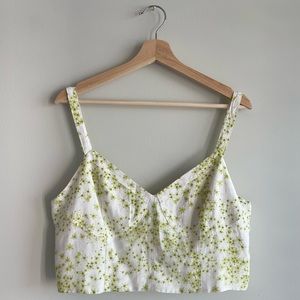 All Saints Floral Cropped Top